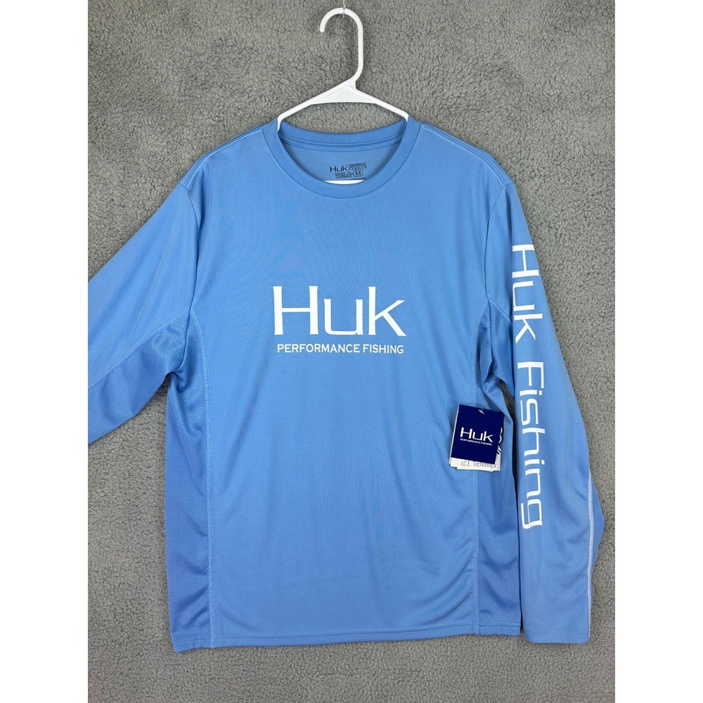 Huk Icon X Performance Long Sleeve Tee T-Shirt Fishing Sun Protection Men's M